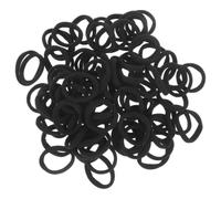 COMPUKAS 100piezas gomas para el pelo gomas para cabello rizado de nylon negras para niñas y adolescentes sujeción segura para citas