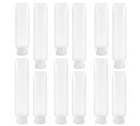 COMPUKAS 12 piezas Tubo de Almacenamiento de Cosméticos Portátil para Botellas Reutilizables de Gel Facial Lociones y Champú Incluye Tubos y de Llenar