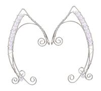 COMPUKAS 1par Pendientes De Oreja Perlas Clip De Oreja No Perforante Joyería Elegante Para Mujeres Perfectos Para Navidad y San Valentín