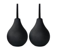 COMPUKAS 2 Bolas de Silicona Negras para Limpieza de Oídos Capacidad de 224ml, Succión Segura y Agarre Cómodo, Paquete de 2 Unidades para Bebés y Personas Mayores