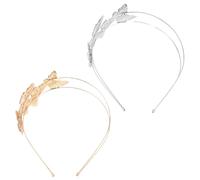 COMPUKAS 2 Diademas De Princesa Con Tiara: Tocado De Con Alambre Dorado, Elegante Accesorio Para El Cabello Para Fiestas De Graduación Y Bodas, Ideal Para Cumpleaños, Bodas Y