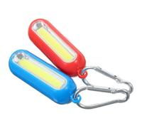 COMPUKAS 2 Llaveros Linterna para Camping Recargable USB, Luz LED Portátil Fácil de Usar Gancho de Montañismo, Resistentes y Ligeros para Senderismo y Halloween