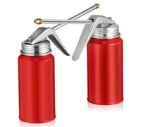 COMPUKAS 2piezas Lata Engrasadora Manual De Alta Presión Con Pico Aceitera Metálica Para Automóviles Y Mantenimiento Bote De Lubricación Compacto Y Duradero