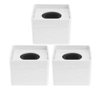 COMPUKAS 3 Piezas Bandera de Micrófono Cuadrada de Plástico para Estación de Micrófono Diseño Multifuncional y Compatibilidad Amplia para Entrevistas y Karaoke