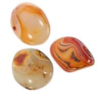 COMPUKAS 3 Piezas de Piedra Natural de Ágata Sardonyx Irregular Bandas, Tamaño Pequeño de 2-3 Cm, para Reiki y Visualización, Adecuado para Cristales de Sanación Color Color Aleatorio
