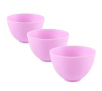 COMPUKAS 3 Tazones de Silicona para Mascarillas Faciales, Set Pequeño, Mediano y Grande, Color Morado, Cuencos para Mezclar Mascarilla de Barro y Tratamientos Caseros, Recipientes Seguros