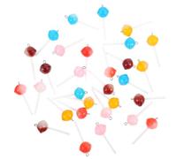 COMPUKAS 30 Piezas de Llaveros Colgantes Forma de Piruleta de Resina, Diseño Creativo y Ligero, Accesorios Decorativos Ideales para Llaveros y Regalos