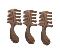 COMPUKAS 3piezas Peine de Masaje de Madera de Peine de Madera Dientes Anchos para Acupresión la Cabeza Cuerpo Herramienta de Masaje para Uso Doméstico Spa
