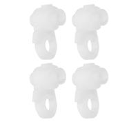 COMPUKAS 4 Piezas Conjunto de Enlace de Varilla con Manga de Eje para Guía de Aire Acondicionado en Plástico Blanco, Adecuado para Fiesta Verano y Mejora la Dirección del Flujo de Aire