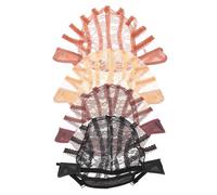 COMPUKAS 4 Piezas Gorro de Peluca de Encaje u Malla para Pelucas Ajustable Transpirable y Elástico 4 Colores Negro Piel Marrón Claro y Marrón Oscuro para Cuidado