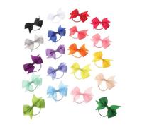 COMPUKAS 40 Unidades Colección de Ligas para Cabello de Lazo Resistente, Elasticidad Suave y Confiable de Poliéster, Adecuado para Recién Nacidos y Bebés