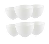 COMPUKAS 6piezas Conjunto Tazones De Silicona Para Mascarillas Faciales Resistentes Caídas Portátiles Para Mezclar Mascarillas Diy Casa Reutilizables y Seguros Para Uso Diario