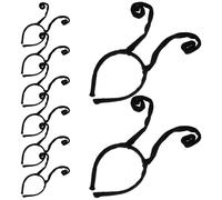 COMPUKAS 8 Diademas Negras Antenas de Hormiga para Halloween, Accesorios Cabello Cómodos y Resistentes, Decoración Adecuado para Fiestas y Reuniones