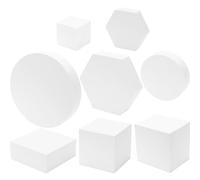COMPUKAS 8 Piezas de Accesorios de Cubo de Espuma Ligeros y Multifuncionales para Fotografía, Fondo Blanco Adecuado para Sesiones de Fotos Joyería y Cosméticos Estilo Varios Estilos