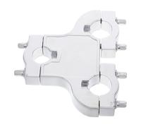 COMPUKAS Abrazadera Ajustable para Rack de Batería Electrónica, Clip de Metal Resistente Tres Orificios para Montaje en Tubos, Accesorios para Batería para Principiantes y Profesionales,