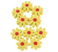 COMPUKAS Adornos para Antena de Coche 10 Piezas Flores Amarillas, Embellecedores Exteriores de Eva Resistentes para SUV y Camiones, Decoración Divertida y Compatible para