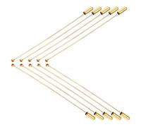 COMPUKAS Alfiler de 90 Mm con Tope Metálico, Pin de Solapa para Manualidades y Joyería, Set de 10 Piezas para Ramos y Accesorios Hechos a Mano, Pasador Recto de Acero Inoxidable