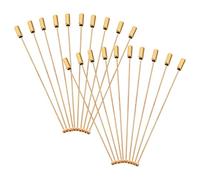 COMPUKAS Alfileres de Solapa de Acero Inoxidable Dorado Pin con Tapón 20 de 90 Mm Uso Versátil para Bufandas y Accesorios de Costura