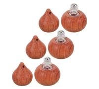 COMPUKAS Botellas para Aceites Esenciales para Coche 1 Ml Difusor Colgante de Madera Natural Rodillo Set de 3 Unidades Ambientador Portátil para Aromaterapia y Perfume en Vehículo