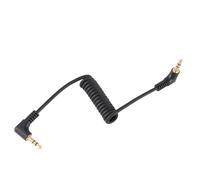 COMPUKAS Cable Auxiliar para Coche Conector Jack de 3,5 Mm Macho a Macho, Cable Acodado de Cobre, Portátil para Audio en Móvil y Equipo de Música