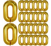 COMPUKAS Cadena de Globos Dorados de Aluminio Foil para Ambientación de Cumpleaños y Bodas, 50 Piezas, Estilo Retro Brillante y Delicado para Fiestas