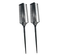 COMPUKAS Cepillo Doble Cara para Teñir el Cabello 2 Unidades Cerdas para Tratamientos Capilares y Permanente Adecuado para Uso en Peluquerías Casa 9.09 X 1.69 X 0.19 Pulgadas