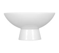 COMPUKAS Cuenco de Cerámica Blanco Pedestal para Postres y Aperitivos, Vajillas de Cocina Vintage Elegantes para Fiesta Verano y Uso Familiar