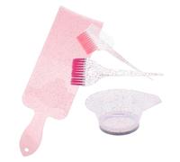COMPUKAS Cuenco y Pincel de Pp, Diseño Único Lado Cepillo y Otro Peine Kit para Teñir el Cabello y Efecto Brillante Fácil de Usar para Uso Doméstico