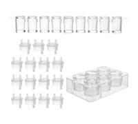 COMPUKAS de Placa de Reacción Química de Plástico Pozos Redondos y Juego de 17 Piezas Placa Duradera para Experimentación en