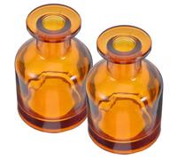 COMPUKAS Difusores de Vidrio Rellenable 2 Unidades 5oz Diseño Cilíndrico para Aromaterapia en Coche y Espacios Interiores, Frascos Reutilizables para Aceites Esenciales
