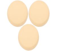 COMPUKAS Esponjas Ovaladas de Maquillaje 3 Piezas para Crema Base, Almohadillas Cosméticas Flexibles y Suaves para Polvo Seco y Húmedo, Accesorio Multiusos para Rostro, Uso Natural