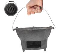 COMPUKAS Estufa de Barbacoa para Acampar de Hierro Fundido Color Plata Larga Durabilidad y Versátil para Actividades al Aire Libre como Pesca y Montañismo Varios estilos