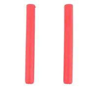 COMPUKAS Fundas de Silicona Roja para Baquetas, Cubiertas Antideslizantes y Suaves, Ligeras y Prácticas para Proteger y Silenciar Baquetas en Práctica de Batería, Pack de 2 Piezas