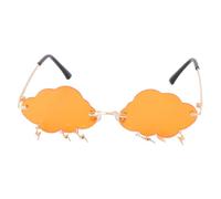 COMPUKAS Gafas de Sol sin con Diseño Nube y Rayo para Mujer Ligeras y Modernas para Fiestas y Despedidas de Soltera Estilo Exclusivo y Elegante