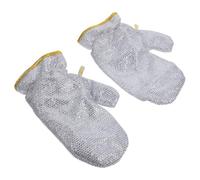 COMPUKAS Guantes de Cocina 1 Par Reutilizable de Plata, Protección contra Quemaduras y Tacto Cómodo para Actividades en Cocina y Manejo de Ollas