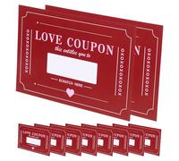 COMPUKAS Juego de 20 Tarjetas Rasca y Gana de San Valentín para Parejas con Actividades Sorpresa y Papel Rojo Adecuado para Fiestas y Cumpleaños Infantiles