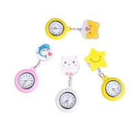 COMPUKAS Juego de 4 Relojes de Enfermera de Bolsillo Diseño Extensible, Vidrio y Aleación, Precisos y Modernos para Estudiantes y Personal Médico