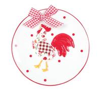 COMPUKAS Juego de Vajilla Rojo de Cerámica Plato para Ensalada y Aperitivos, Diseño Elegante y Ligero, Adecuado para Servir Postres y Comidas en Casa