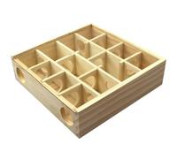 COMPUKAS Laberinto de Madera para Hámsters Juguete Entretenido y Preventivo de Obesidad Múltiples Cuadrículas para Pequeños Animales