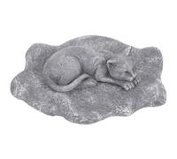 COMPUKAS Lápida para Tumbas de Mascotas de Resina Textura Natural, Adorno Delicado para Jardín al Aire Libre Que Sostiene Foto de Perro o Gato