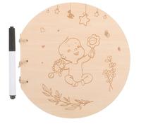 COMPUKAS Libro de Firmas para Shower en Papel Beige Diseño Delicado para Mensajes y Registro de Invitados en Fiesta de Ñiño