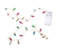 COMPUKAS Luces Navideñas Miniatura para Casa de Muñecas 2piezas, Luces de Hadas Decorativas Seguras de Plástico para Mini Árbol en Fiestas Navideñas