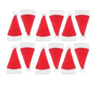 COMPUKAS Mini Gorros Navideños Rojos para Manualidades y Decoración de Mesa, 50 Piezas Pequeñas de Papá Noel en Forma de Piruleta, Ideales para Relleno de Calcetín Navideño y Porta