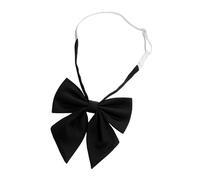 COMPUKAS Pajarita para Camisa o Vestido de Cuello Redondo de Tela Negra Nudo Ajustable, Elegante y Fácil de Poner para Mujer en Decoraciones de Graduación