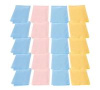COMPUKAS Paño de Limpieza para Instrumentos o Color Aleatorio de Microfibra Reutilizable, Fácil de Doblar, 20 Unidades Bolsa Plástica para Guardar, Adecuado en Mochila