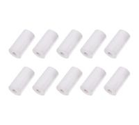 COMPUKAS Papel de Recibo Blanco Resistente para Caja Registradora 10 Rollos de Papel Térmico 57x25 Mm Impresión Nítida para Tiendas y Oficinas