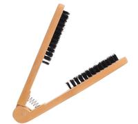 COMPUKAS Peine Alisador de Cabello de Cerdas de Jabalí 1 Unidad Tamaño Mediano Color Caqui para Cuidado Diario del Cabello y Masaje del Cuero Cabelludo sin Electricidad