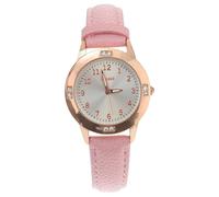 COMPUKAS Reloj de Pulsera Rosa Esfera para Chicas Jóvenes Reloj Analógico Resistente al Agua Adecuado para Actividades al Aire Libre