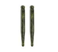 COMPUKAS Set de 2 Palos de Masaje de Jade Natural para Cuidado Facial y Ocular, Herramienta Gua Sha para Estimular la Circulación y Uso en Casa