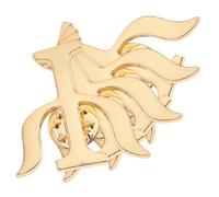 COMPUKAS Set de 4 Broches Dorados Símbolo de Psicología en Aleación, Decoración Versátil para Ropa Femenina Ocasión y Viaje